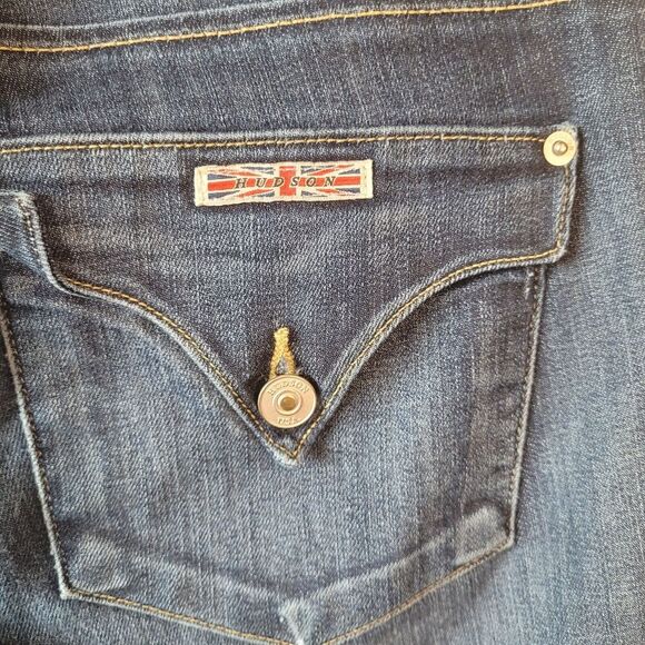 Hudson‎ Collin Skinny Jean Sz 29 Stretch Denim Double Button Low Rise Tapered - Picture 3 of 10